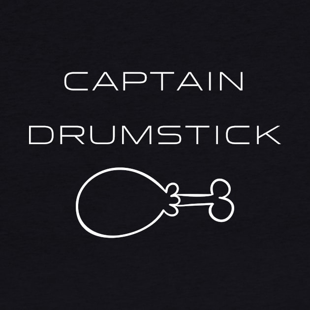 Captain Drumstick Typography White Design by Stylomart